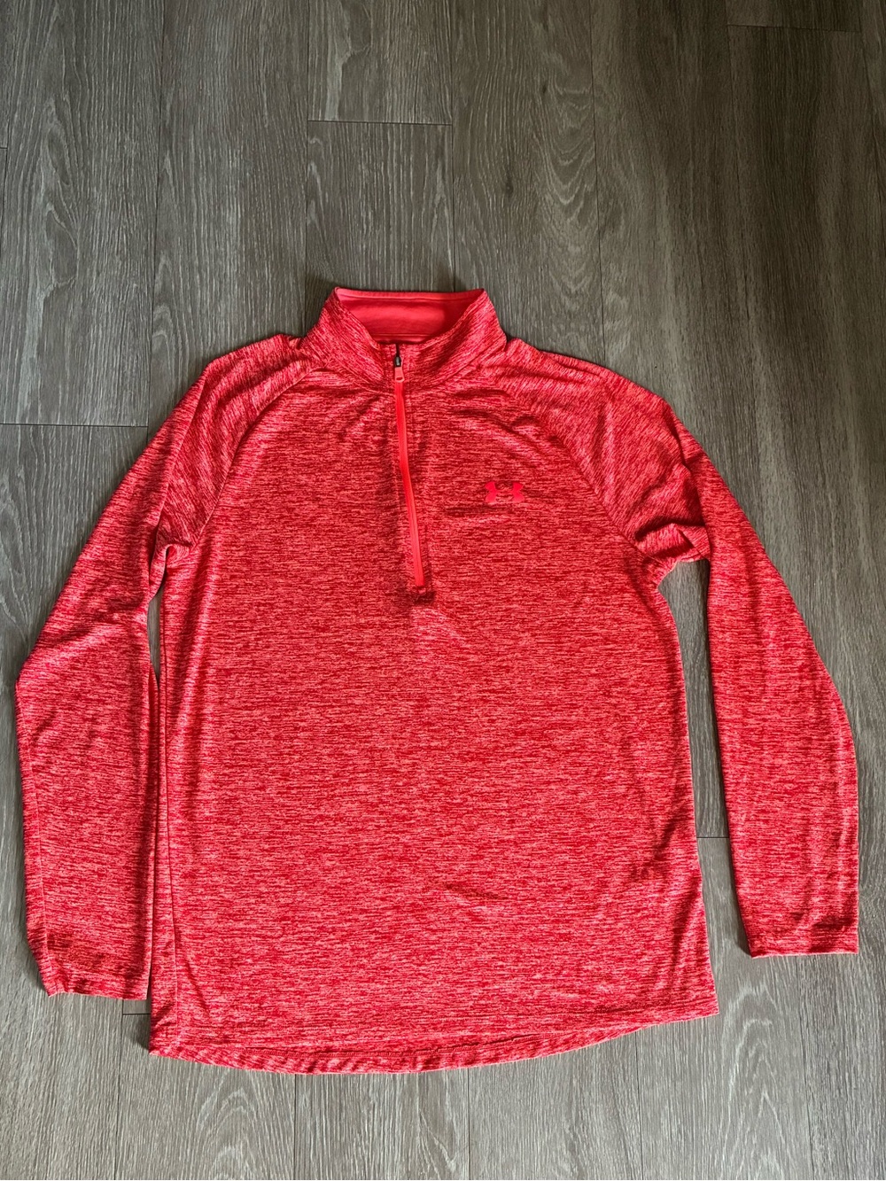 Under Armour Red Heather Quarter-Zip Performance Pullover